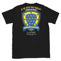 Thumbnail for T-shirt Ardèche noir dos - Je ne suis pas parfait mais.