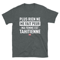 Thumbnail for T-shirt Tahiti bleu marine - Plus rien ne me fait peur ma femme est