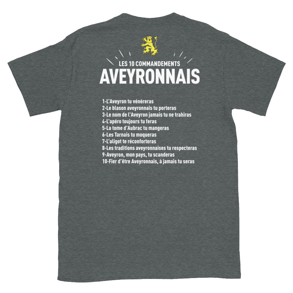 Aveyronnais - 10 commandements - T-shirt Standard v - Ici & Là - T-shirts & Souvenirs de chez toi