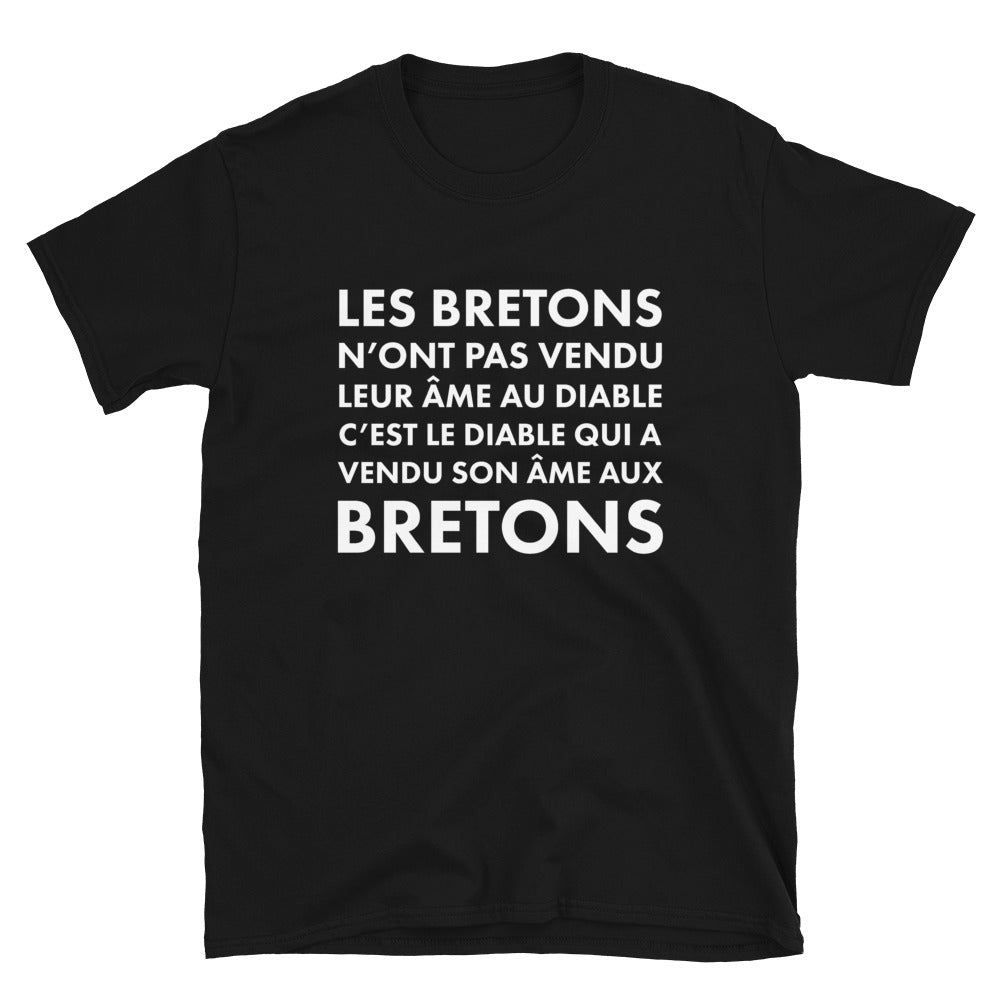 T-shirt Bretagne noir - Les bretons n'ont pas vendu leur âme au diable