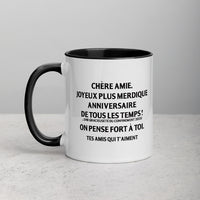 Thumbnail for Amie Joyeux plus merdique anniversaire de tous les temps  r - Mug Tasse Couleurs intérieures - Ici & Là - T-shirts & Souvenirs de chez toi