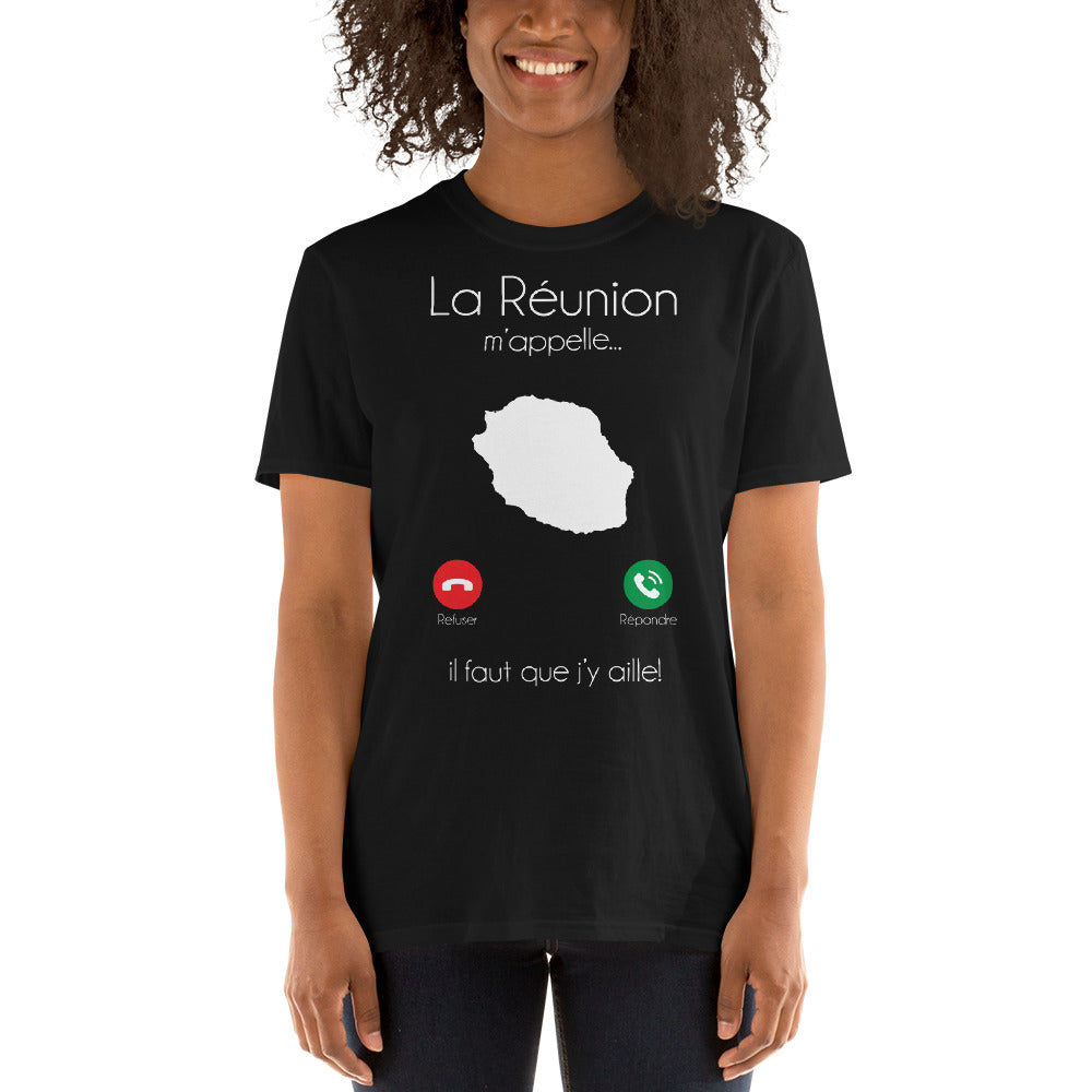 T-shirt La Réunion bleu marine - M'appelle, design humoristique