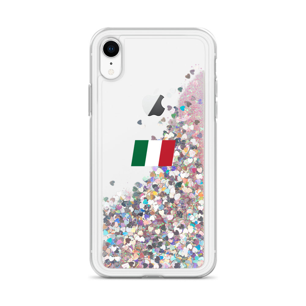 Italia - Italie -  Coque de Téléphone à Paillettes Liquides - Ici & Là - T-shirts & Souvenirs de chez toi