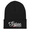 Bonnet Suisse noir - Pour toujours avec fierté