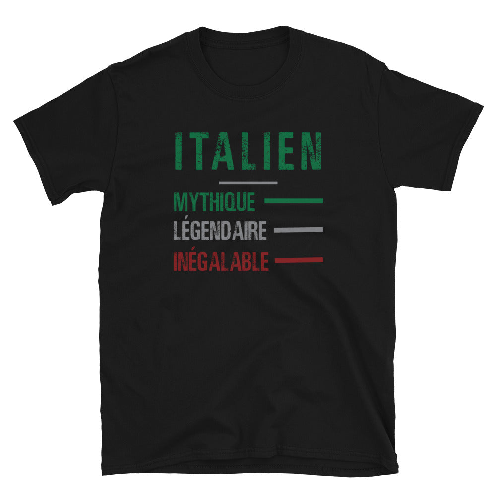 T-shirt Italie noir - Légendaire et inégalable