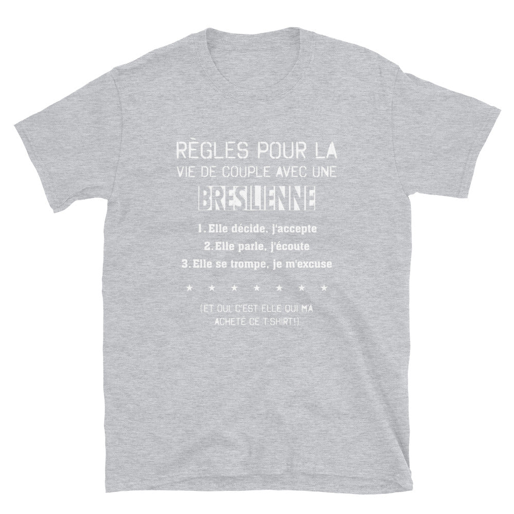 T-shirt Brésil gris foncé dos - Règle pour vivre avec une Brésilienne
