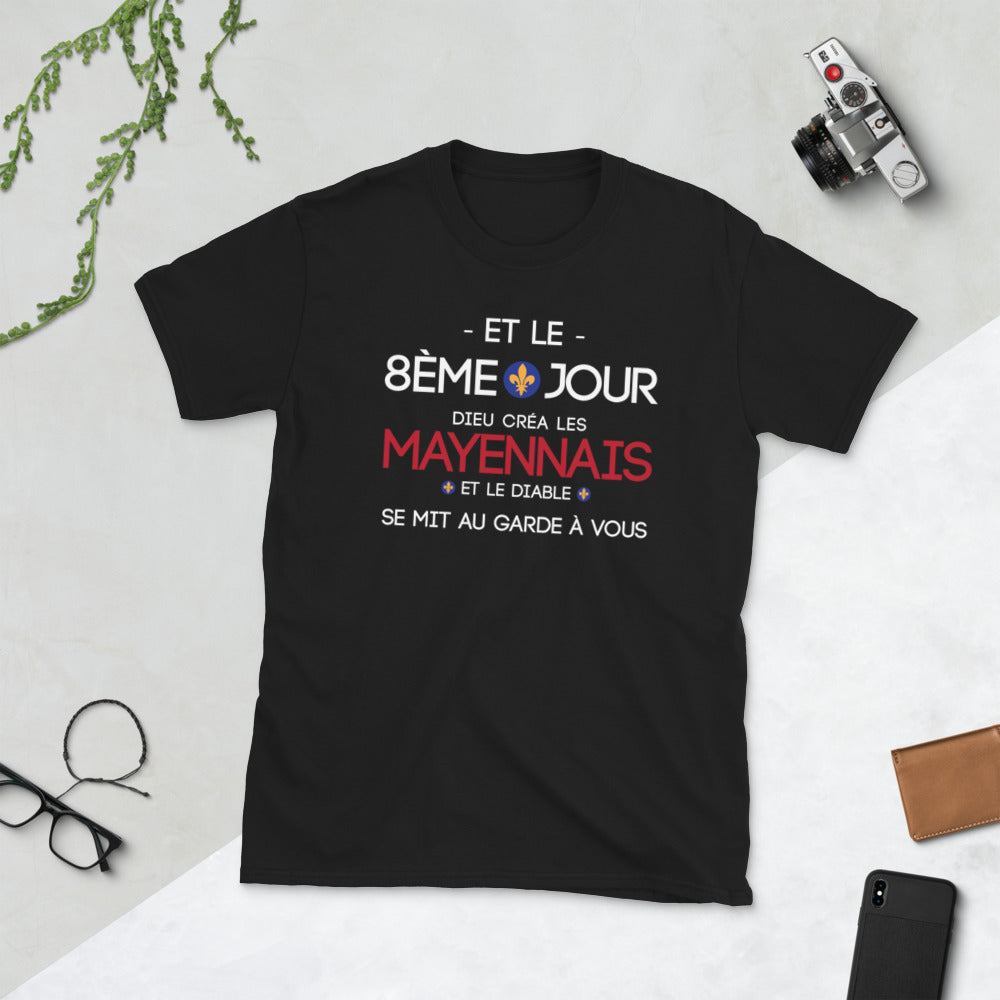 T-shirt Mayennais bleu marine - design légendaire avec humour