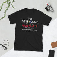 Thumbnail for T-shirt Mayennais bleu marine - design légendaire avec humour