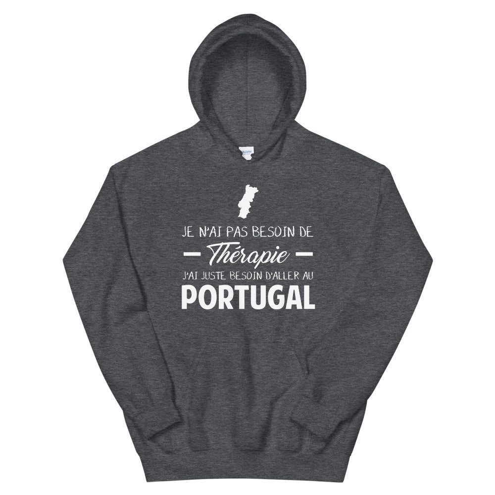 Sweatshirt Portugal noir dos - Pas besoin de thérapie
