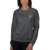 Saudade - Portugal - Sweatshirt brodé unisexe - Ici & Là - T-shirts & Souvenirs de chez toi
