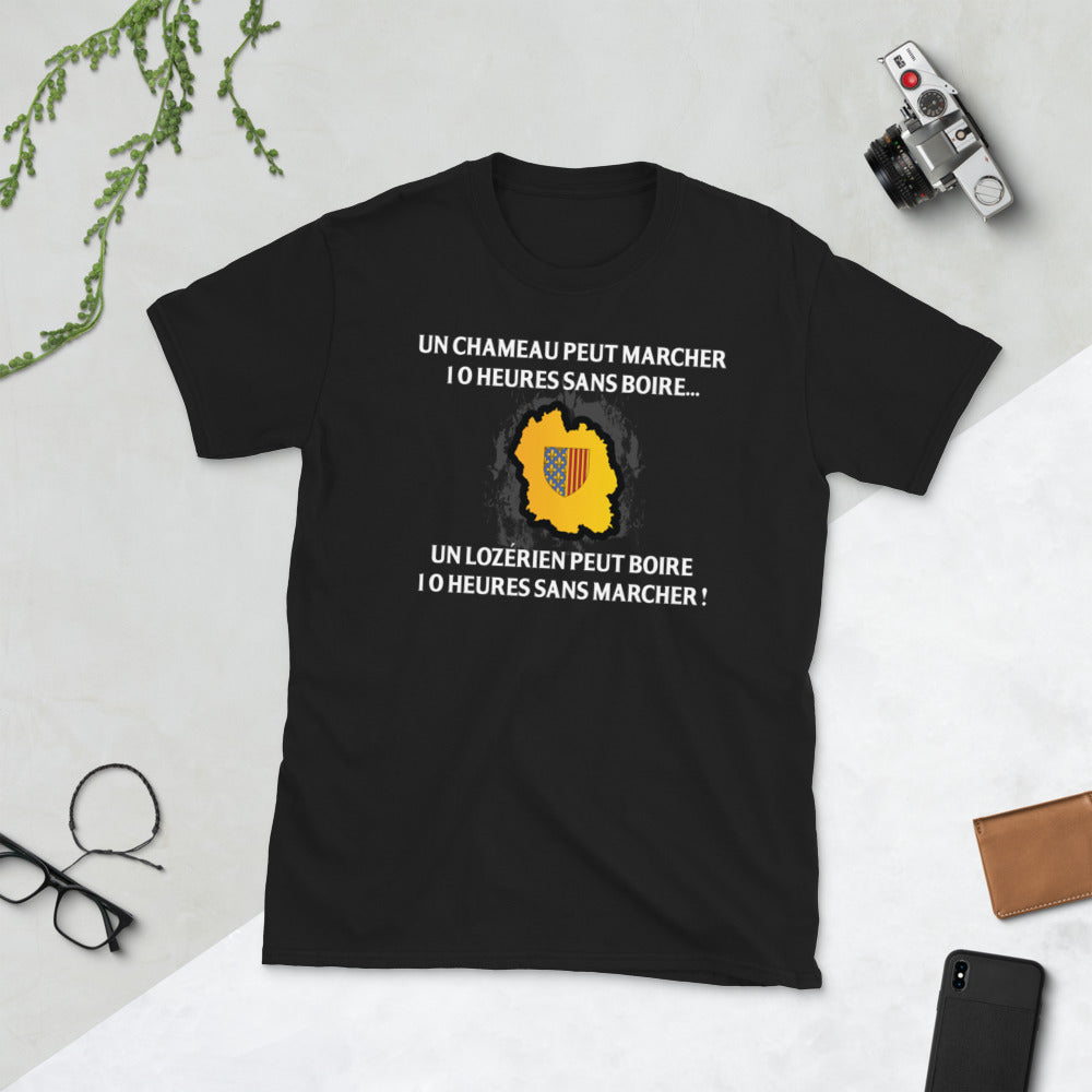 T-shirt Lozérien noir dos - 10 heures sans marcher