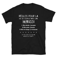 Thumbnail for T-shirt Italie noir - Règle pour vivre avec une Italienne