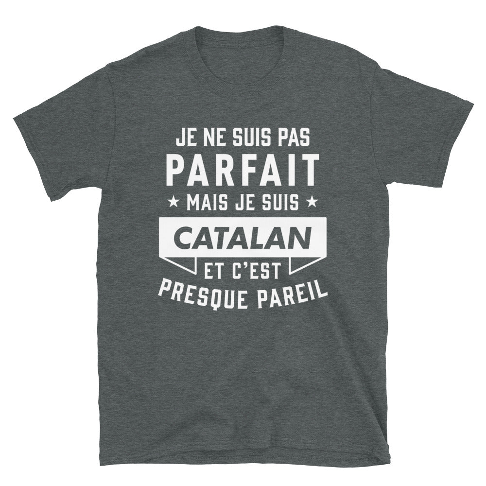 T-shirt Catalan gris foncé - Fierté et humour en coton