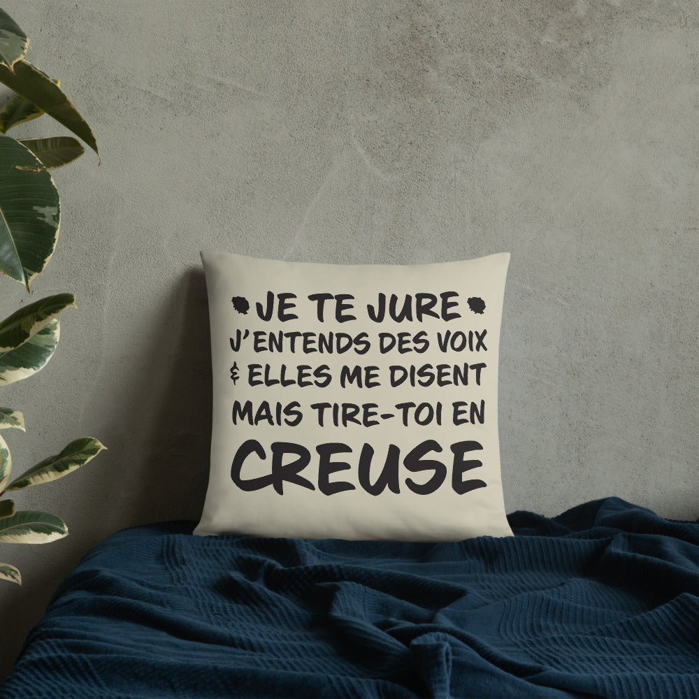 Tire toi en Creuse - Coussin décoratif et humoristique sur la Creuse - Ici & Là - T-shirts & Souvenirs de chez toi