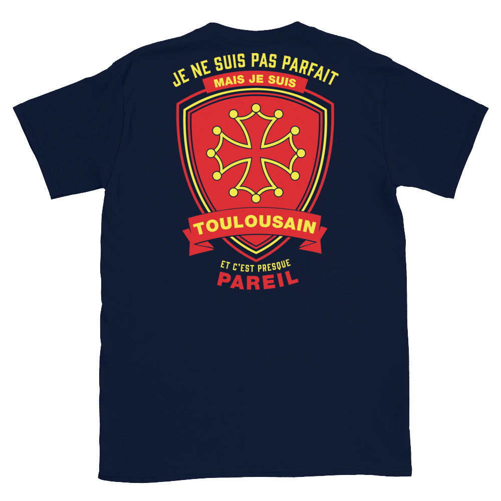 T-shirt Toulouse bleu marine - Je ne suis pas parfait mais Toulousain