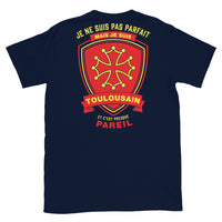 Thumbnail for T-shirt Toulouse bleu marine - Je ne suis pas parfait mais Toulousain