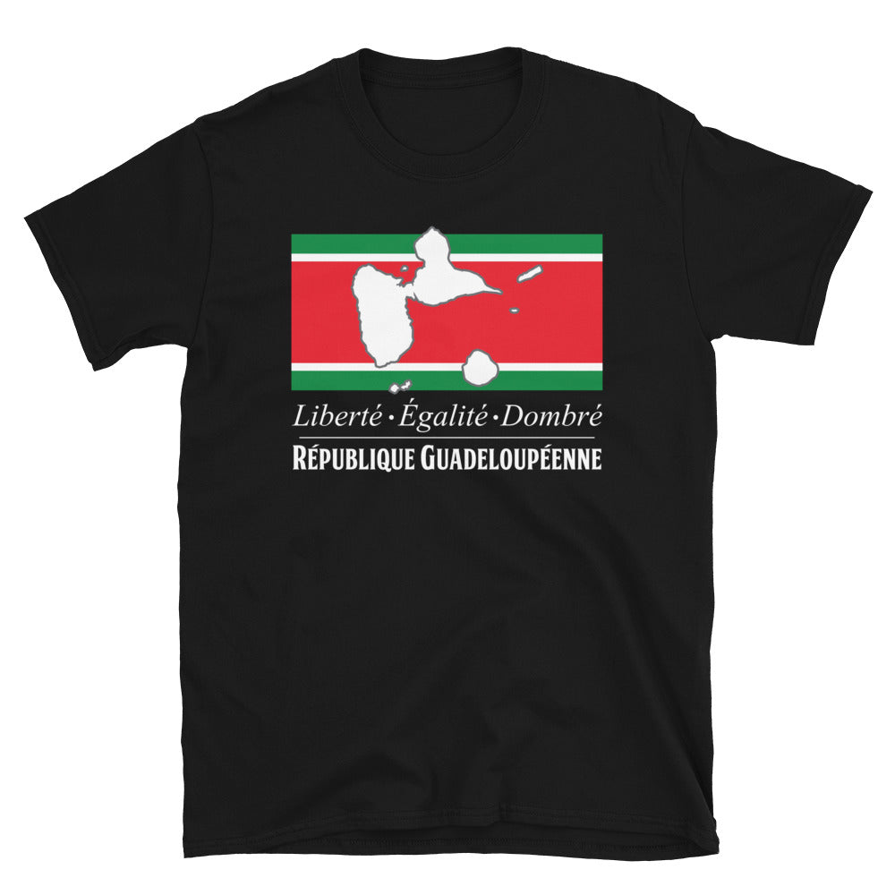 T-shirt Guadeloupe noir - Fierté et humour en coton doux