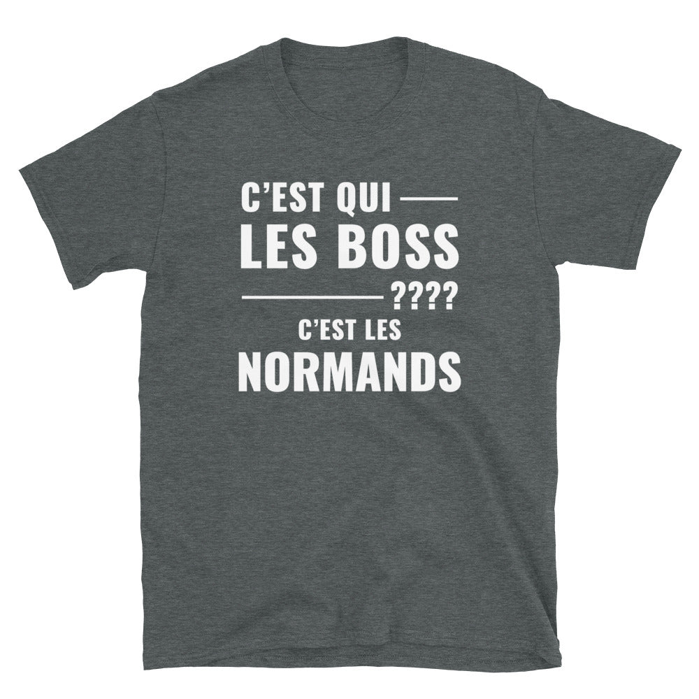 T-shirt Normandie noir dos - Les Boss, c'est les Normands