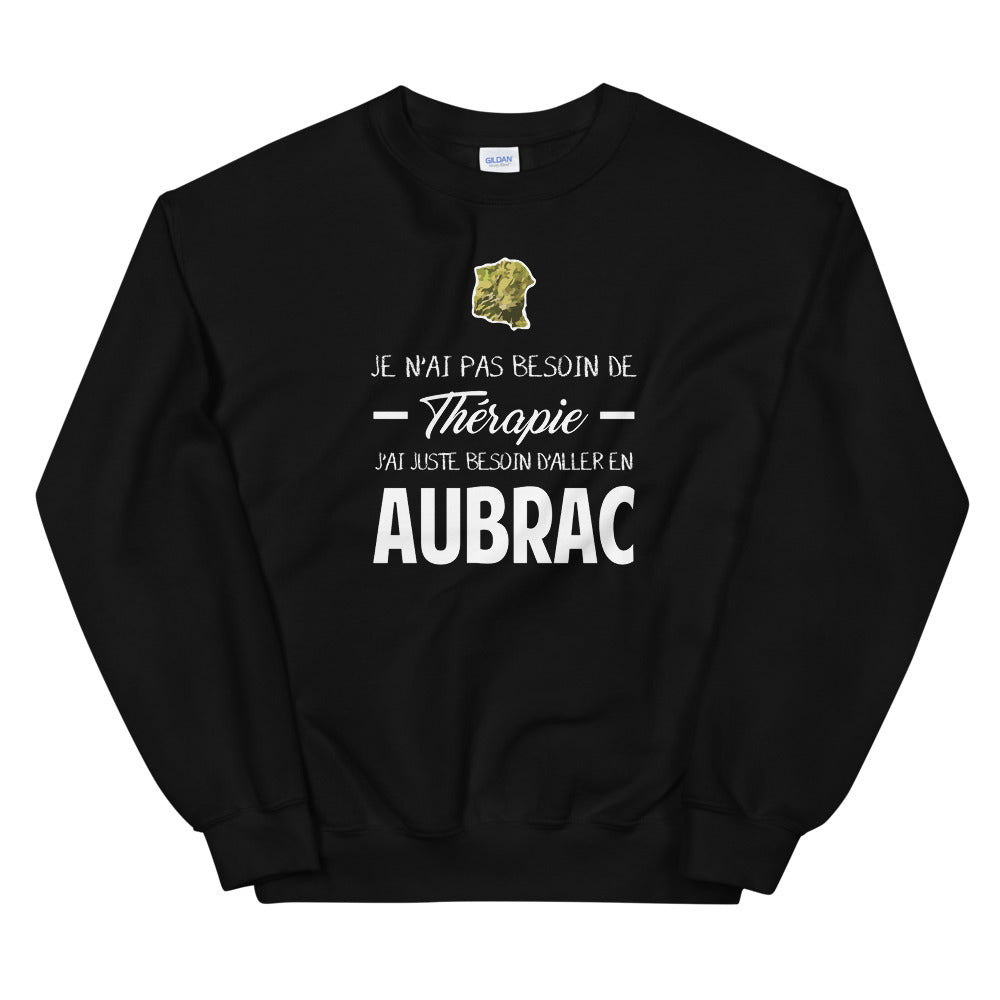 Sweat Aubrac noir - Je n'ai pas besoin de thérapie