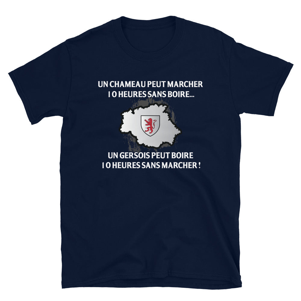 T-shirt Gersois noir dos - 10 heures sans marcher