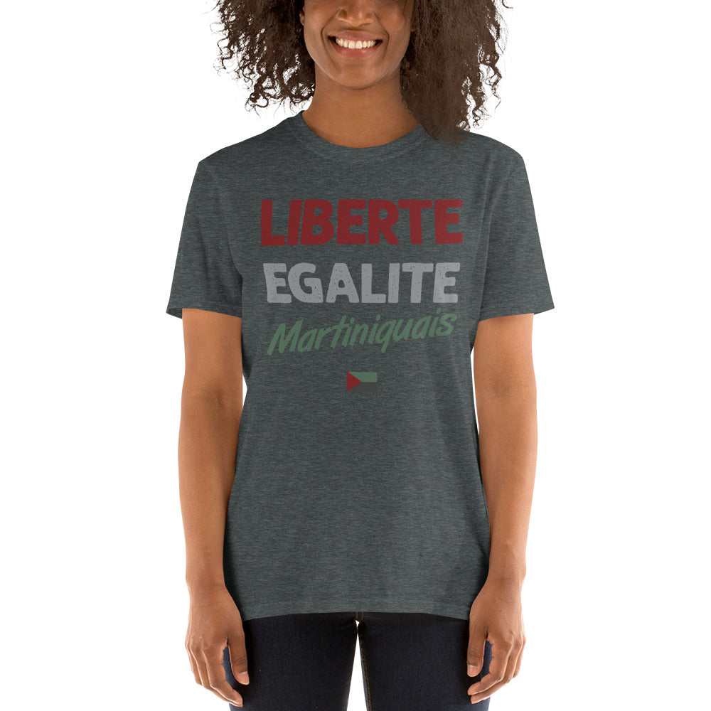 T-shirt Martinique bleu marine - Liberté, Égalité, fierté locale