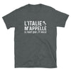 T-shirt Italie gris foncé - L'Italie m'appelle, humour et nostalgie