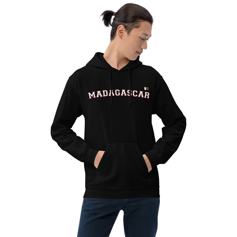 Madagascar - sweatshirt à capuche avec drapeau malagasy (malgache) sur le coeur - Ici & Là - T-shirts & Souvenirs de chez toi