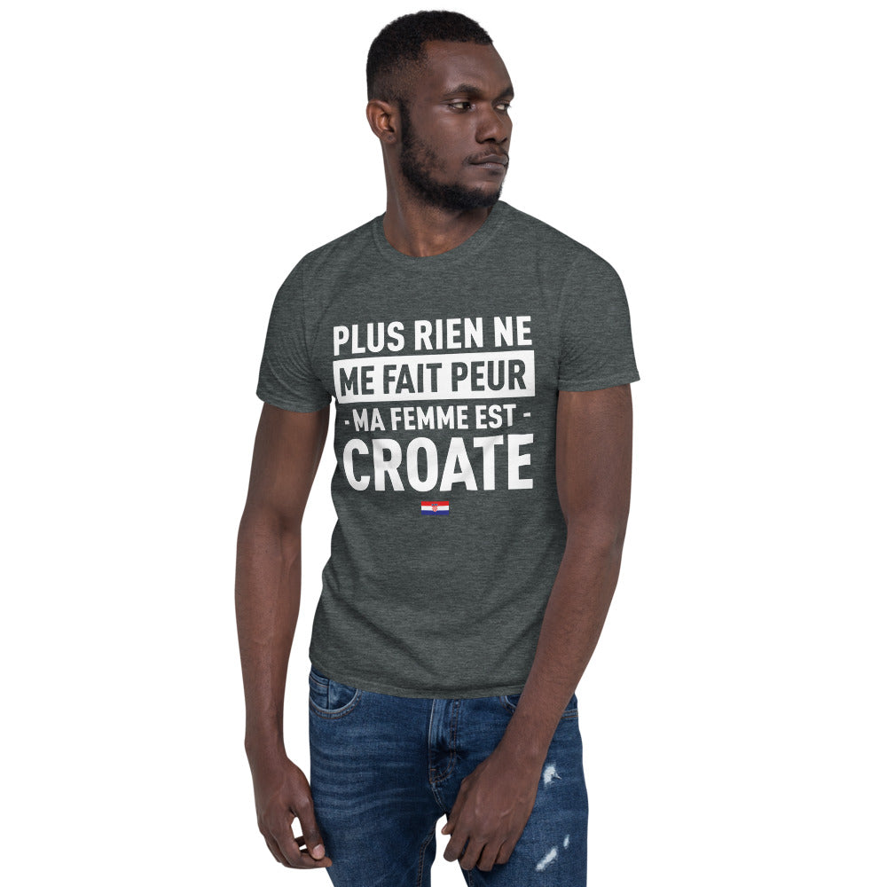 T-shirt Croatie bleu marine - Ma femme est croate