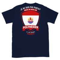 Thumbnail for T-shirt Polynésien navy - Je ne suis pas parfait mais.