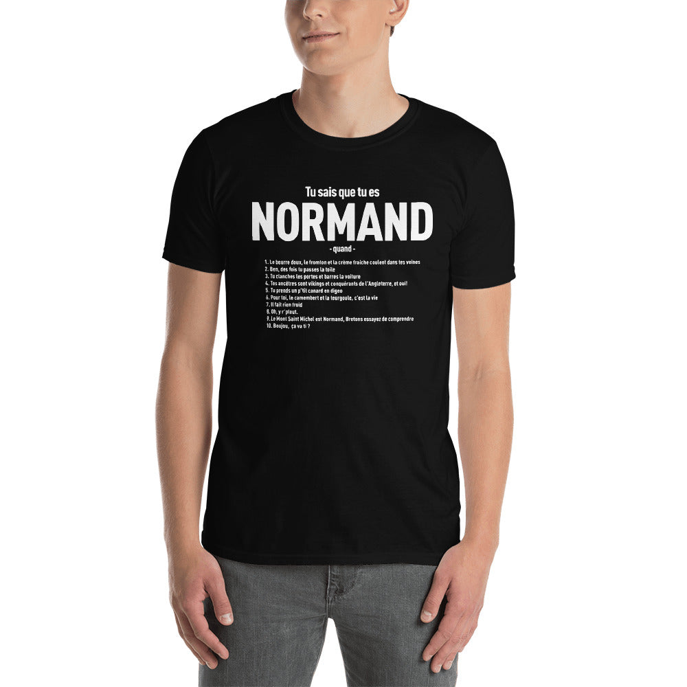 T-shirt Normand bleu marine - Tu sais que tu es normand quand...