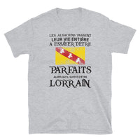 Thumbnail for T-shirt Lorrain Parfait gris foncé chiné dos - Les Alsaciens et leur vie entière