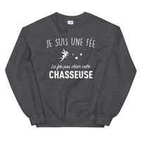 Thumbnail for Sweatshirt Fée Chasseuse noir - design humoristique et chaleureux