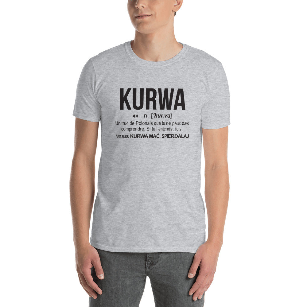 T-shirt Pologne gris sport - Définition humoristique de Kurwa