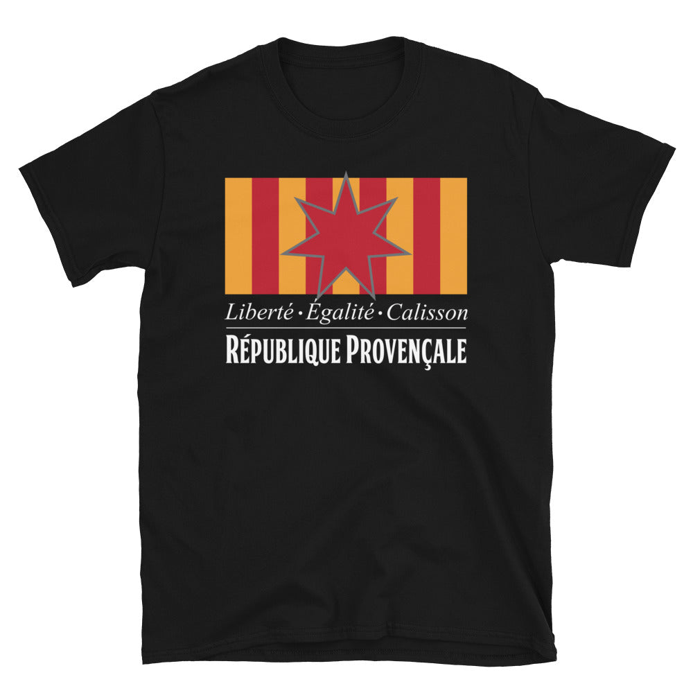 T-shirt Provence noir - Fierté et humour en coton doux