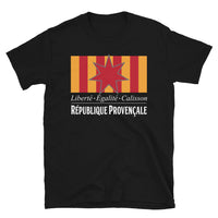 Thumbnail for T-shirt Provence noir - Fierté et humour en coton doux