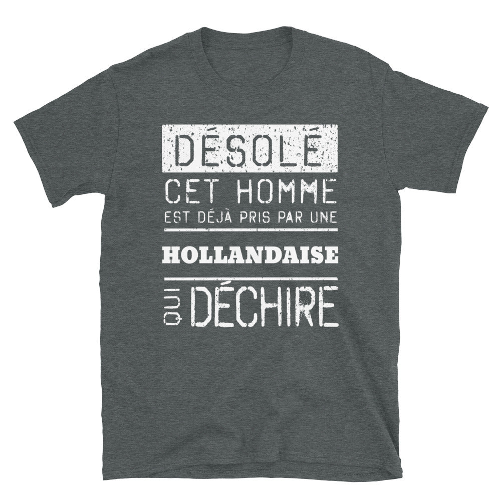T-shirt Hollandais bleu marine - Désolé ce mec est pris