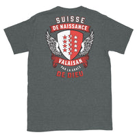 Thumbnail for T-shirt Valais gris foncé - Français, Belge, Suisse, Canadien