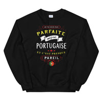 Thumbnail for Sweatshirt Portugal noir - Je ne suis pas parfaite mais...