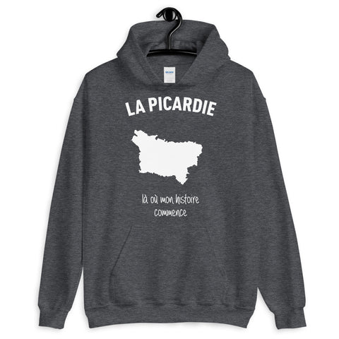 Picardie là où mon histoire commence - Sweatshirt à capuche - Ici & Là - T-shirts & Souvenirs de chez toi