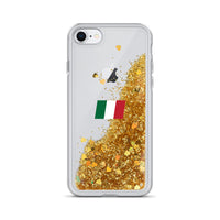 Thumbnail for Coque de téléphone Italie argenté - Drapeau et paillettes