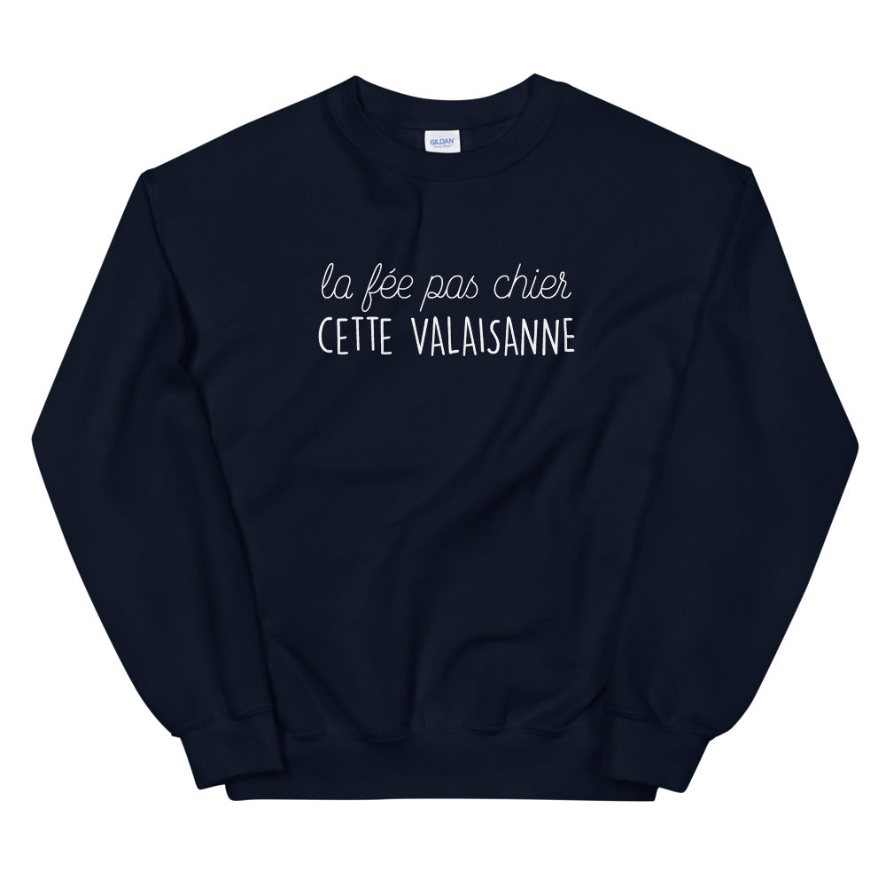 Sweatshirt Valaisanne gris sportif dos - Fée pas chier cette Valaisanne