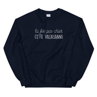 Thumbnail for Sweatshirt Valaisanne gris sportif dos - Fée pas chier cette Valaisanne