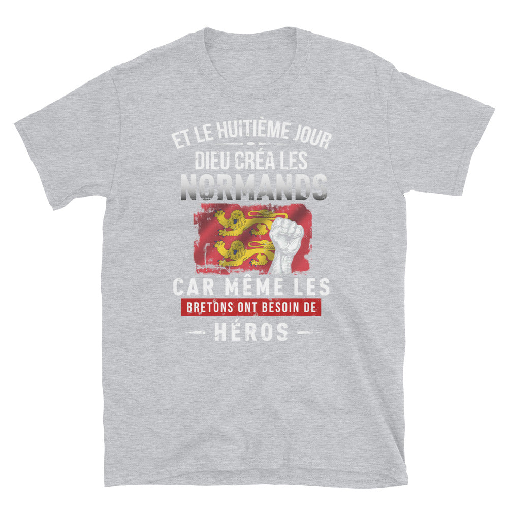 T-shirt Normands bleu marine dos - Et le 8e jour Dieu créa les Normands