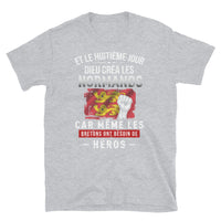 Thumbnail for T-shirt Normands bleu marine dos - Et le 8e jour Dieu créa les Normands