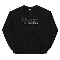 Thumbnail for Sweatshirt Bigourdane gris sport - fée pas chier cette bigourdane