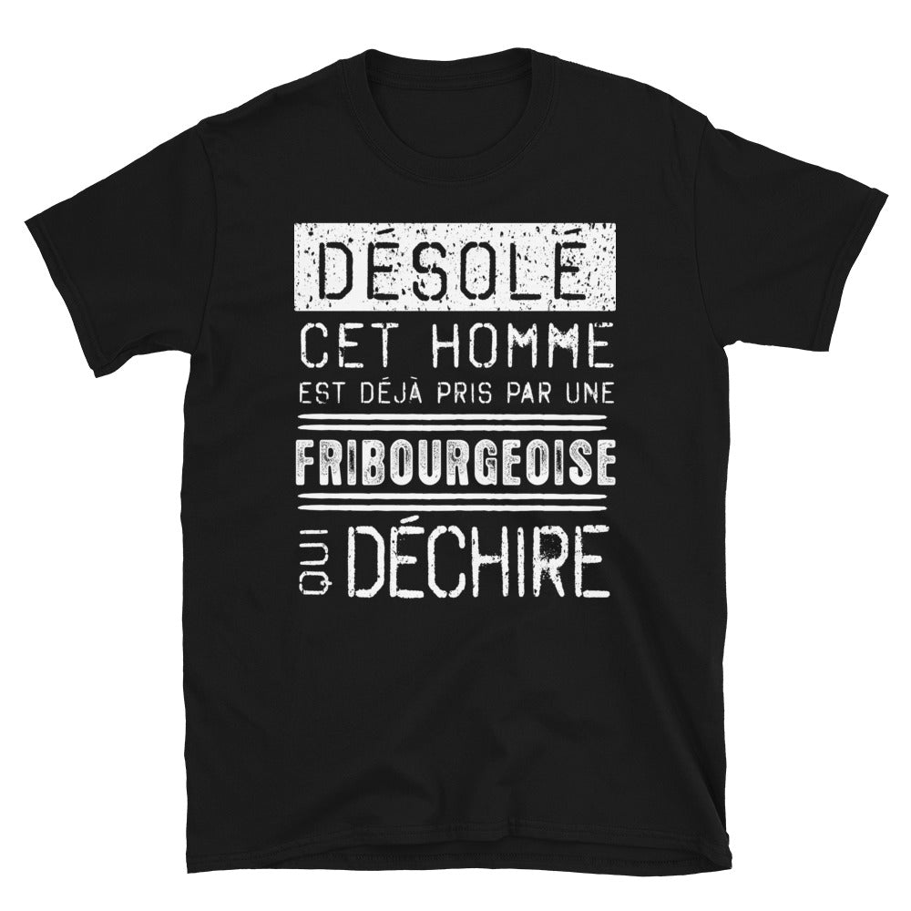 T-shirt Fribourgeoise noir - Désolé ce mec est pris