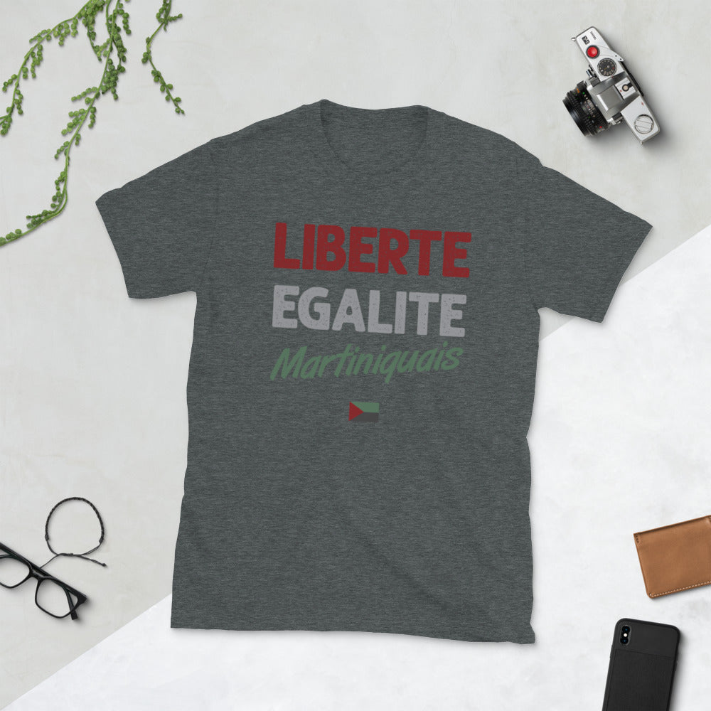 T-shirt Martinique bleu marine dos - Liberté, Égalité, fierté locale