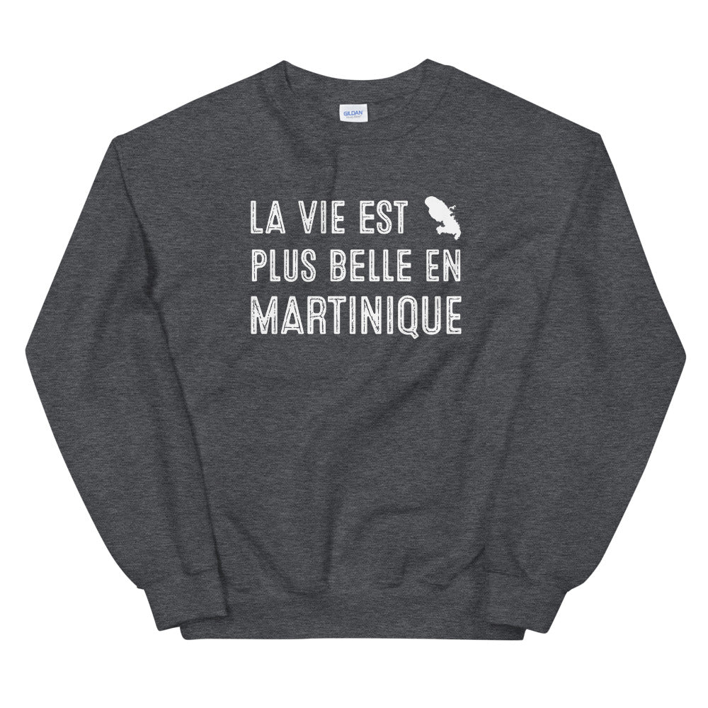 Sweatshirt Martinique noir - La vie est plus belle en Martinique