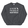 Sweatshirt Martinique noir - La vie est plus belle en Martinique