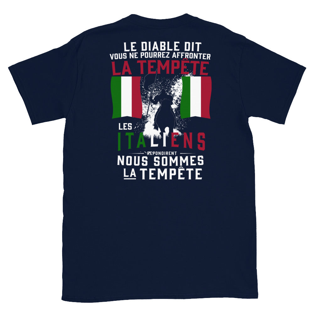 T-shirt Italie bleu marine dos - Nous sommes la tempête